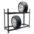 Etagère à pneus professionnelle 120x44x101cm 6-8 pneus 150 kg Béquille pour pneus - 62129-1