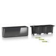 CUBE Glossy Triple - 40x14x14 cm - Kit Complet, anthracite ultra brillant-0