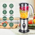 Mixeur Blender électrique - Uten - Noir - 220 Watts - 1.25L - Milk-Shake, Jus de Fruits et Légumes-1