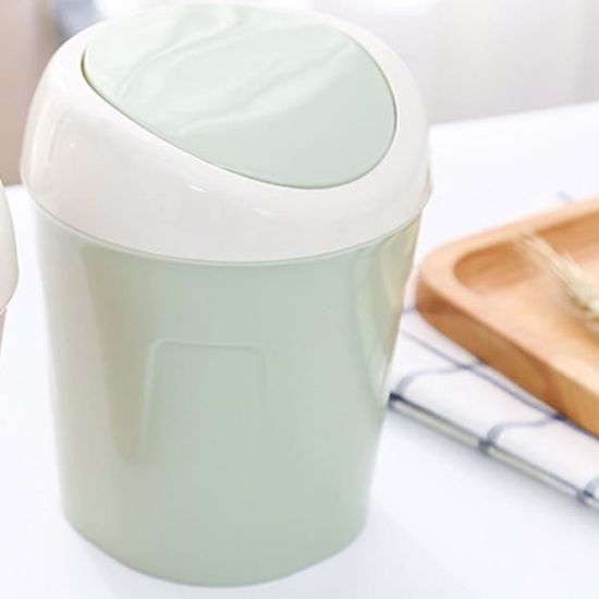 HURRISE porte-sac poubelle Mini poubelle de bureau Home Table poubelle de  cuisine corbeille à ordures (blanc)