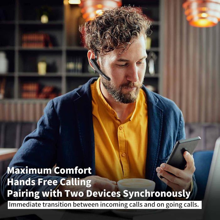 Écouteur Bluetooth YX01 Mono Avec Micro - Réduction De Bruit, Léger, Confortable - Pour Téléphone, Voiture, Sport