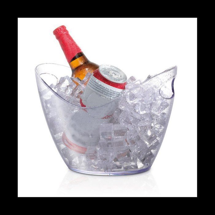 Lot De 3 Seaux à Glace Acrylique Transparent + Pince Et Pelle – Idéal Pour Champagne, Vin, Bière – Parfait Pour Fêtes, Bars Et Apéros