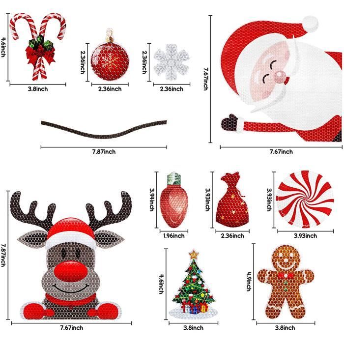 Aimants De Réfrigérateur - Autocollant De Noël Pour