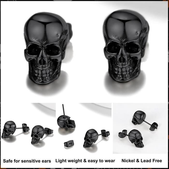 Boucles D'oreilles Créoles Acier Inoxydable - Argent/or/noir - 12.5mm Pour Hommes/femmes