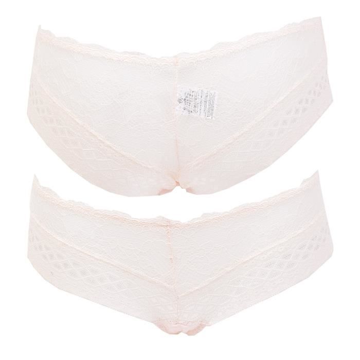 Slip/Boxer Rosa Juno En Dentelle Blanche - Taille XXXL (équivalent Petit XXL), Neuf Avec étiquette