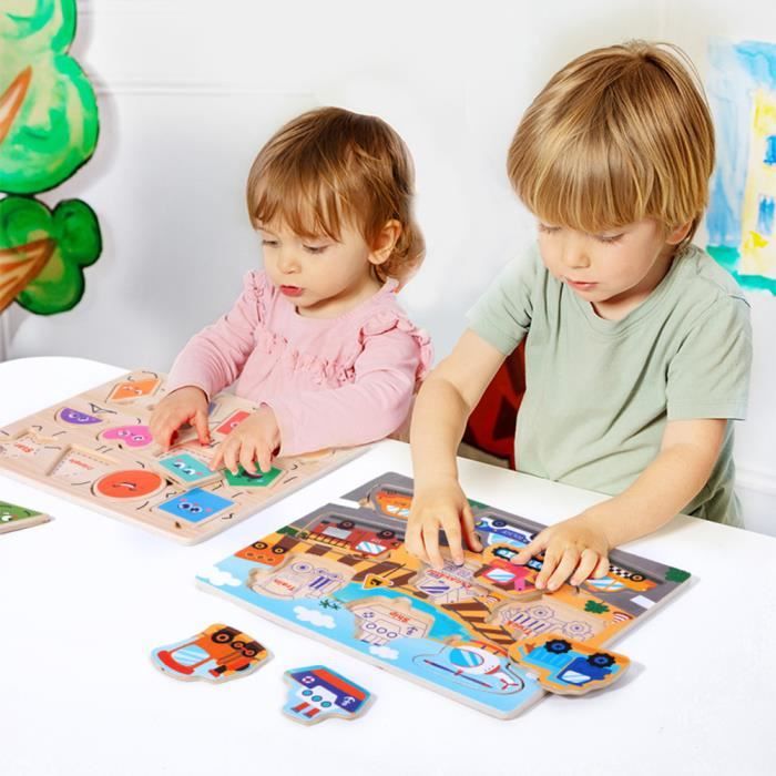 6PCS-Jeu de Societe-Jeux Montessori Enfant 2 3 4 5 6 Ans-Jouet Memory en  Bois-Casse Tete-Carte Puzzle éducatif--Cadeau Fille Garçon - Cdiscount Jeux  - Jouets