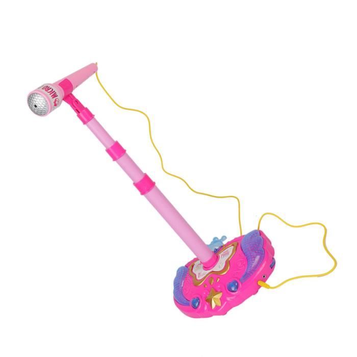 Kit Karaoké Pour Enfants Avec Micro Réglable Et Lumières Colorées - 21x100 Cm - Jeu Musical Et Créatif