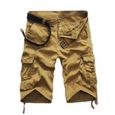 FUNMOON - Bermuda Homme Cargo Coton Shorts Homme-2
