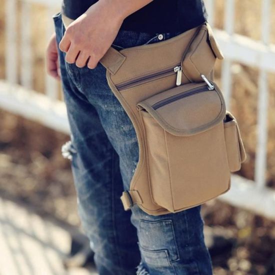 Sac Banane Tactique Drop Leg - Pour Moto, Vélo, Randonnée | Multi-poches, Réglable, Unisexe