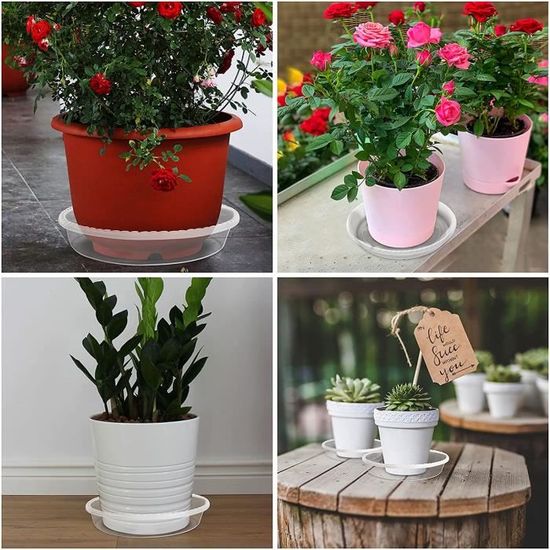 Soucoupe Plastique,(Lot de 18)Coupelle Pot de Fleur Réutilisable - Soucoupe  Pot Fleur Transparent pour Plante Intérieur et Extérieur - Cdiscount Jardin