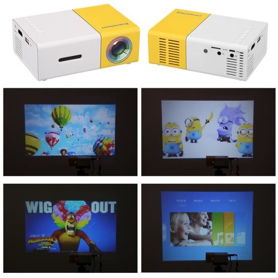 Mini Vidéo Projecteur LED LCD Full HD1080P YG300 320*240p 50Lumens Jaune  EXCELVAN - Présentation et multimédia - Cdiscount TV Son Photo