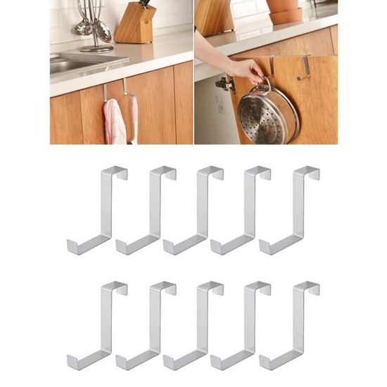 Set de crochet de porte en acier inoxydable - Armoire de cuisine