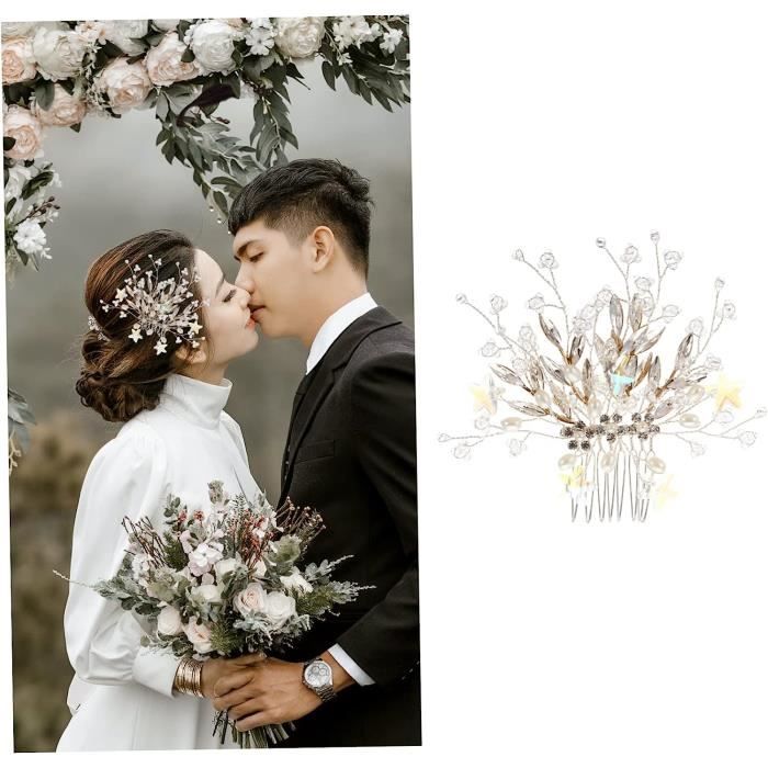 Perle Decor Coiffe Pour Le Mariage Tete De Cheveux Decoratif Accessoires Faits A La Main Cote Perle Cristal Etoiles Elegante H4693 Cdiscount Au quotidien
