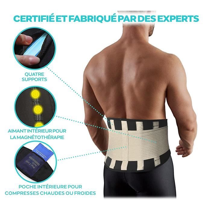 CEINTURE LOMBAIRE Ceinture Lombaire Homme et Femme Ceinture De Soutien Lombaire Avec Sangles De Soutien Reglables Ceinture Dos Lo Cdiscount Sante Mieux vivre