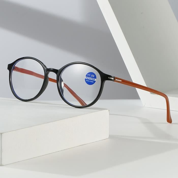 Lentille en resine HD lunettes anti lumiere bleue ultra legeres et confortables lunettes ROUND BLACK ANTI BLUE LIGHT 250 Achat Vente lentilles de contact Cdiscount