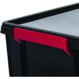 IRIS OHYAMA Boîte de rangement empilable avec couvercle - Multi Box - MBX-18 - Plastique - Noir, rouge et transparent - 18 L-3