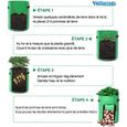 YSINOBEAR 3Pcs 10Gallon Sac de Culture de Pommes de Terre Croissance, Sacs à Plantes pour Pomme Vegetale  avec Rabat et Poignée-3