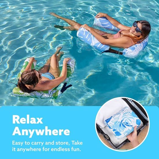 PENGXIANG Bouées Gonflables pour Adultes pour Piscine avec Appui-Tête Été Portable Chaise de Natation Douce Hamac de Piscine Flotteurs de Piscine PENGXIANG Bouées Gonflables pour Adultes pour Piscine avec Appui-Tête Été Portable Chaise de Natation Douce Hamac de Piscine Flotteurs de Piscine
