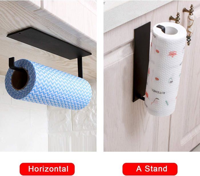Porte-sopalin De Cuisine Sans Perçage - 2 Pièces, Blanc, Design En Z, Peu Encombrant