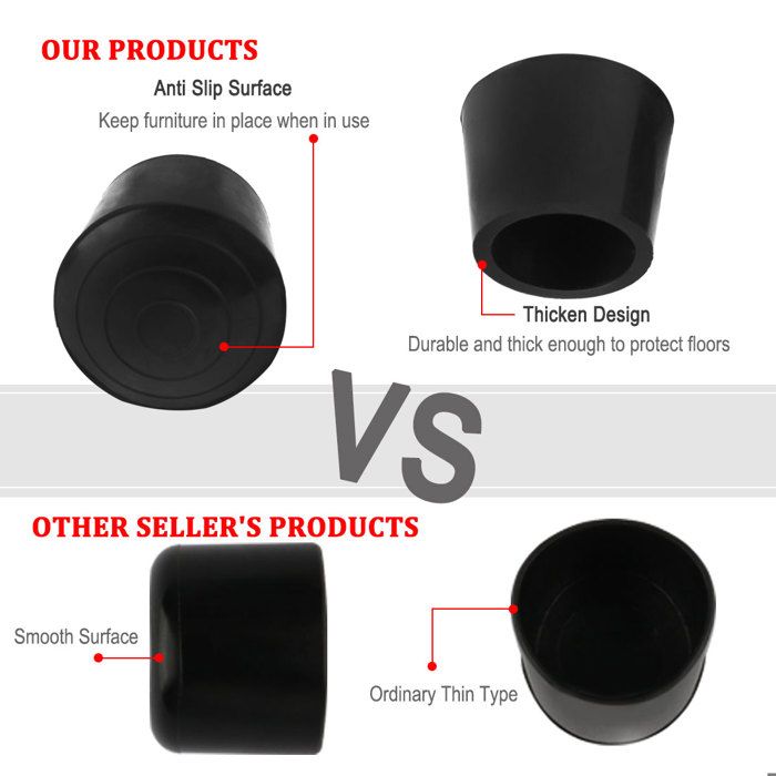 Sourcingmap Bouchon Pied De Chasie Embout Capuchon Jambe Tube Insert Table Meuble Protection