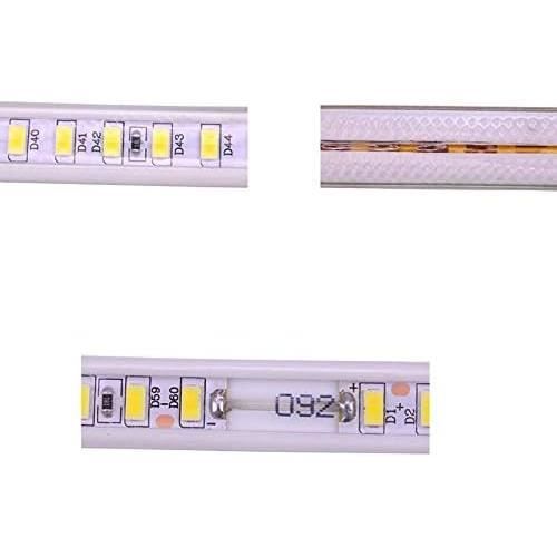 Ruban LED Exterieur Blanc Chaud etanche 5M AC 220V avec prise, SMD5730 120  Led/m 220 volts 3000K LED bande flexible (Blanc Chaud, 5) : :  Luminaires et Éclairage