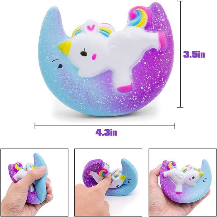 Lot De 4 Jouets Squishy Kawaii – En PU Doux, Montée Lente, Parfumé – Anti-stress Pour Enfants Et Adultes – Idéal Pour Anxiété Et Concentration