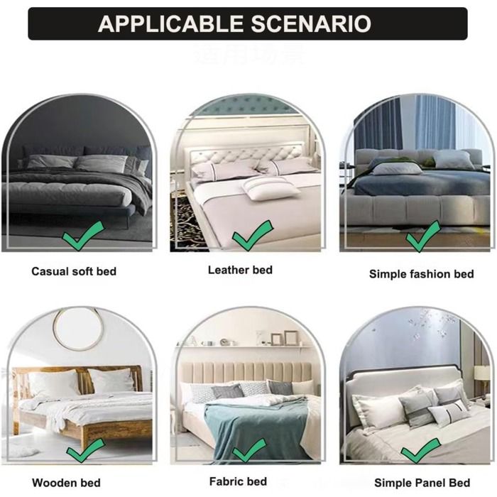 Housse De Tête De Lit Extensible Anti-poussière - Betian - Couleur Unie