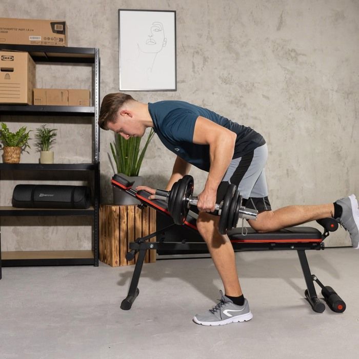 Banc De Musculation Réglable Pliable Avec Repose-tête - Banc D'entraînement Complet, Support Haltères, Pour Salle De Sport Maison
