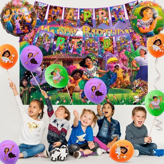 ZeYou 78 Pièces Déco Anniversaire Encanto – Bracelets, Autocollants, Porte-Clés Et Accessoires Pour Fête Enfants, Cadeau Original