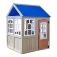 KIDKRAFT - Maisonnette cabane en bois Cooper - 100 % cèdre - 5 fenêtres - Porte avec aimant - Beige et bleu-0