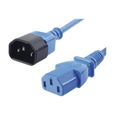 Lindy Rallonge de câble d'alimentation IEC 60320 C13 pour IEC 60320 C14 1 m moulé bleu-30471-0