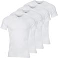 ATHENA Lot de 4 Tee-shirt col V  Coton Bio Blanc HOMME-0