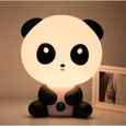 WF26892-Veilleuse Lampe de Nuit Chevet Table Lumière Douce Blanc Chaud Déco Cadeau Style Panda pour Chambre Enfant Bébé-0