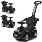 DREAMADE 3 en 1 Voiture à Pousser Enfant Porteur Bébé avec Poignée Amovible, Lumières et Musique, Garde-corps de Sécurité, Noir