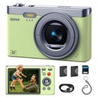 JEEMAK Appareil Photo Numérique Compact Caméra vidéo 4K 64MP - 2,4" écran LCD - Zoom 18X - Appareil Photo pour enfant, adolescent - Blanc