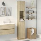 VIDAXL "SALE 2025"Colonne pour toilette - Armoire de salle de bain - Chêne sonoma - 32x25,5x190 cm - Aggloméré,23,92 Kg 8135