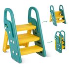 DRIPEX Marche Pied Pliable pour Enfant, Marchepied 3 Marches pour bébé, Marchepieds Hauteur réglable pour Chambre de bébé Rehausseur