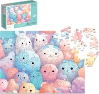 Puzzle en bois pour enfants  - Dream Team - Happy Bubbles - 28,5 x 21 cm - 50 Éléments - Milliwood