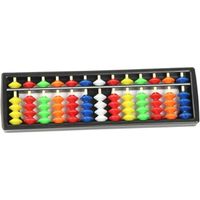 2pcs Colonne Plastique Portable Abacus arithmétique Soroban Outil de calcul avec Perles colorées
