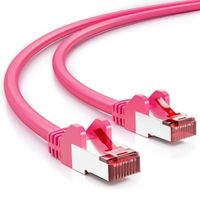 deleyCON CAT 6 Câble Réseau Câble de Raccordement // Câble Gigabit LAN DSL // 2x Prises RJ45 Standards et Blindées // Conducteur 