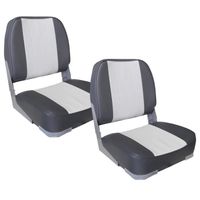 pro.tec 2x sièges marins (gris - blanc) en pack économique - en cuir synthétique imperméable - siège de pilotage - imperméable - ...