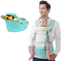 Porte-bébé ergonomiqueavec Siège de Hanche Multi Positions pour Bébés Ergonomique Cadeau Noël Naissance(Vert)