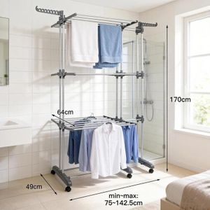BELFOYER Etendoir Séchoir A Linge extensible - 3 Niveaux - Rangement BELFOYER Etendoir Séchoir A Linge extensible - 3 Niveaux - Rangement