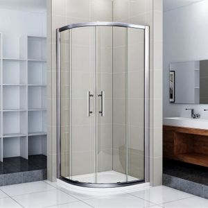 TIBY Cabine de douche porte arrondie coulissante marque Saniverre