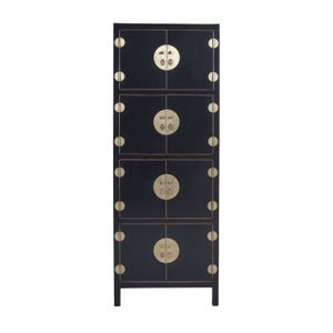 ARMOIRE DE CHAMBRE Armoire Chinoise Onyx Noir - Fine Asianliving - L 