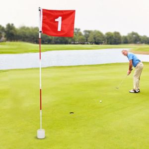 DRAPEAU - BANDEROLE ESTINK Putting Green amovible 5 sections de golf a