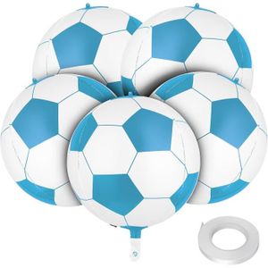 BALLON DÉCORATIF  4D Lot De 5 Ballons De Football En Aluminium En Fo