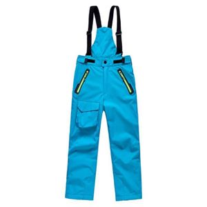 BenBoy Pantalon Ski pour Enfant Garçons Filles Outdoor Pantalon Randonnee Imperméable Trekking Thermique Pantalon de Neige Bretelles Amovibles 