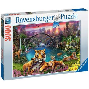PUZZLE Ravensburger-Puzzle 3000 pièces - Tigres au lagon-
