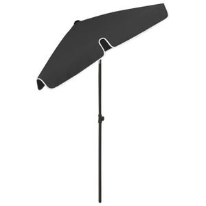 PARASOL Parasol de plage Noir 180x120 cm XID